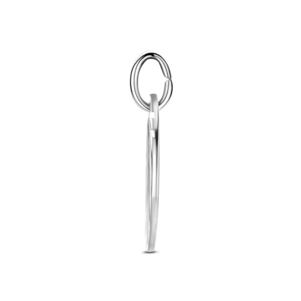 hanger poli/mat gediamanteerd 17 mm zilver gerhodineerd - Afbeelding 3