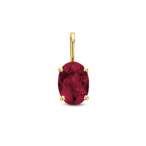 hanger rhodoliet 14K geelgoud