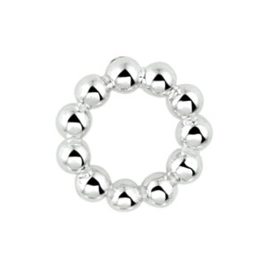hanger rond bolletjes zilver gerhodineerd