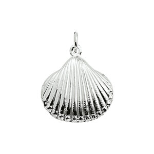 hanger schelp zilver wit
