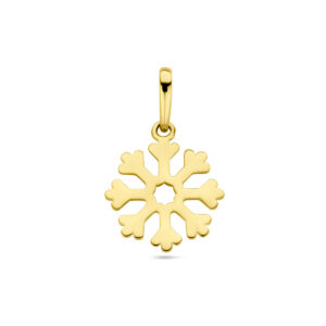hanger sneeuwvlok 14K geelgoud