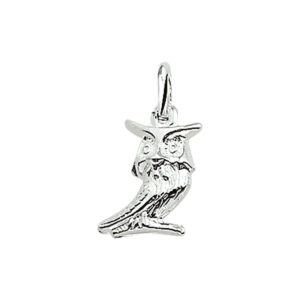 hanger uil zilver wit