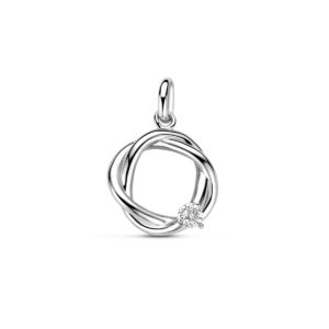 hanger zirkonia 15 mm zilver gerhodineerd