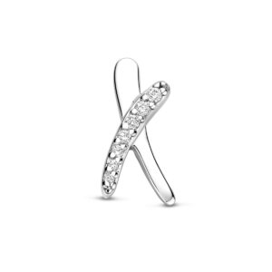hanger zirkonia 15 mm zilver gerhodineerd