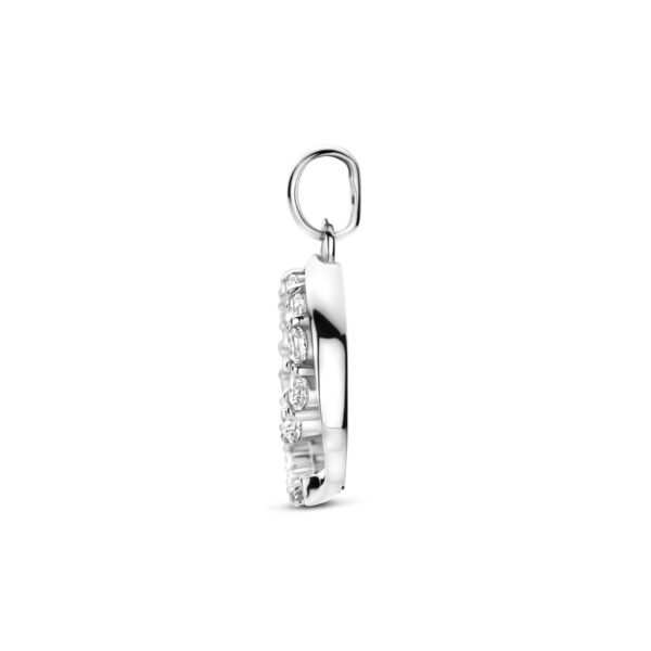 hanger zirkonia 20 mm zilver gerhodineerd - Afbeelding 3