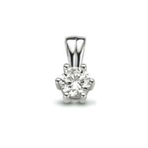 hanger zirkonia 9,3 mm zilver gerhodineerd