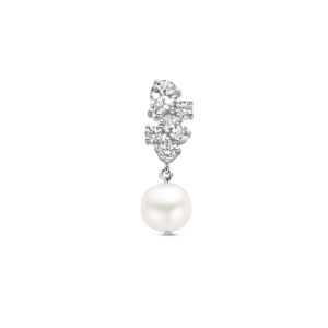 hanger zirkonia parel zilver gerhodineerd