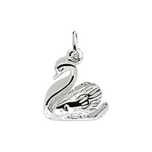 hanger zwaan zilver wit