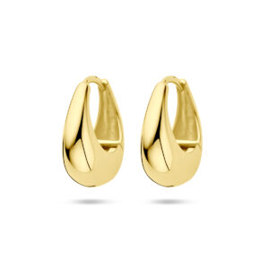 klapoorringen 19 mm 1 micron zilver verguld (geel)