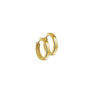 klapoorringen 2,0 mm vlak 14K geelgoud