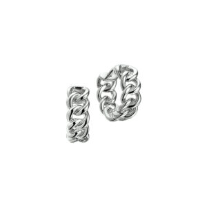 klapoorringen gourmet 16,5 x 6,5 mm zilver gerhodineerd
