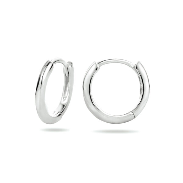 klapoorringen half rond zilver gerhodineerd - Afbeelding 3