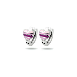klapoorringen hartje zilver gerhodineerd