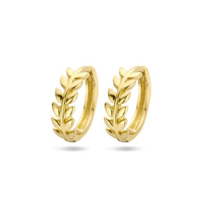 klapoorringen veer 14K geelgoud