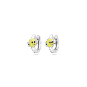 klapoorringen vis 10,5 mm zilver gerhodineerd