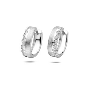 klapoorringen zirkonia poli/mat 17 mm zilver gerhodineerd