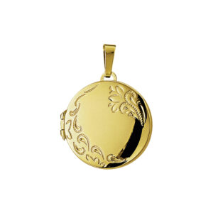 medaillon gravure 14K geelgoud