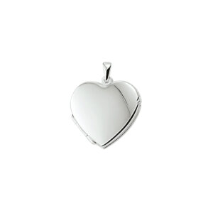 medaillon hart zilver gerhodineerd
