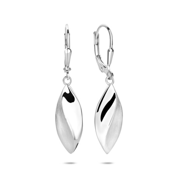oorhangers brisur haak poli/mat 36 mm zilver gerhodineerd - Afbeelding 3