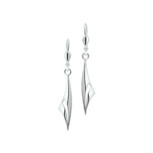 oorhangers brisur haak zilver wit