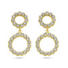 oorhangers cirkels swarovski 1 micron zilver verguld (geel)