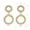 oorhangers cirkels swarovski 1 micron zilver verguld (geel) - Afbeelding 4