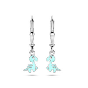 oorhangers dino brisur haak 23 mm zilver gerhodineerd
