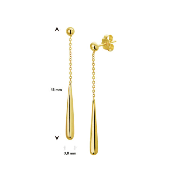oorhangers druppel 14K geelgoud - Afbeelding 3