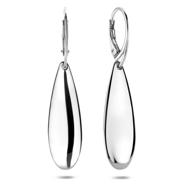oorhangers druppel 48 mm zilver gerhodineerd - Afbeelding 3