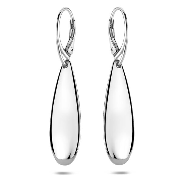 oorhangers druppel 48 mm zilver gerhodineerd