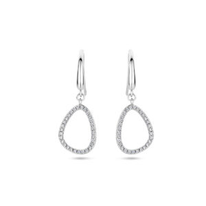 oorhangers franse haak zirkonia zilver gerhodineerd
