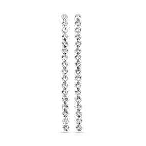 oorhangers gediamanteerd 55 mm zilver gerhodineerd