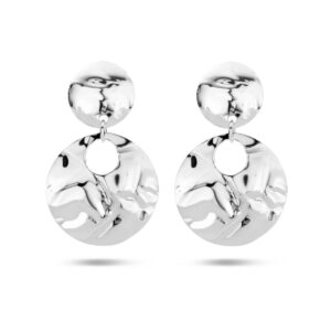 oorhangers gehamerd zilver gerhodineerd