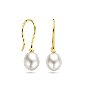 oorhangers parel franse haak 14K geelgoud