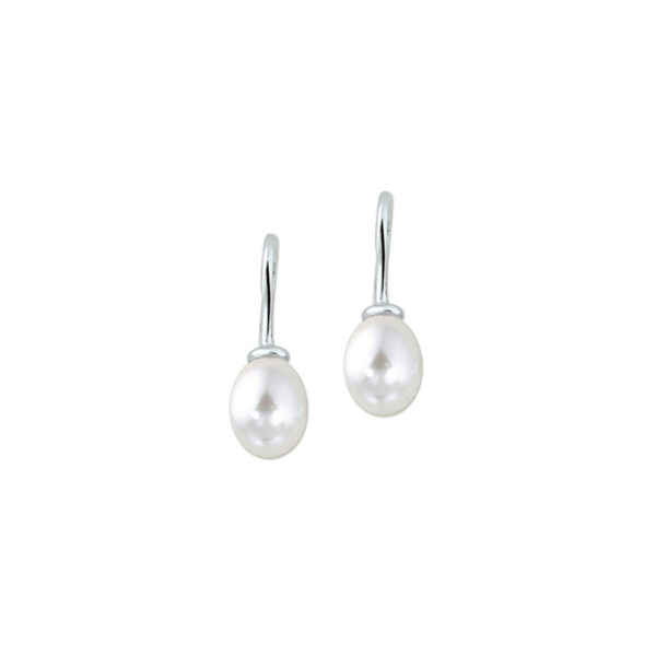 oorhangers parel franse haak zilver gerhodineerd