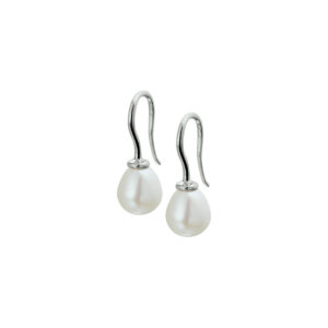 oorhangers parel franse haak zilver gerhodineerd