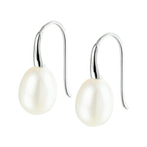 oorhangers parel franse haak zilver gerhodineerd