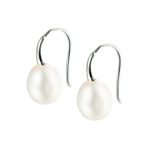 oorhangers parel franse haak zilver gerhodineerd