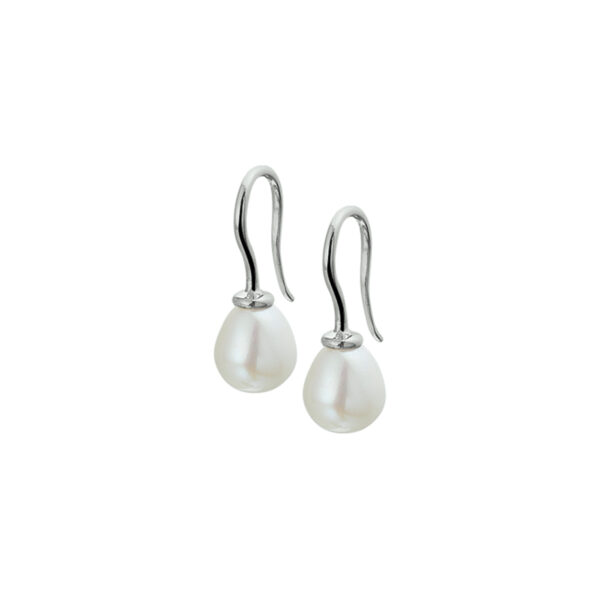 oorhangers parel franse haak zilver gerhodineerd
