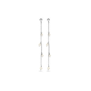 oorhangers parel zilver gerhodineerd