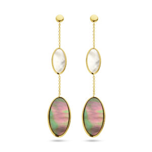 oorhangers parelmoer 14K geelgoud