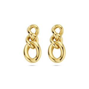 oorhangers schakel 1 micron zilver verguld (geel)