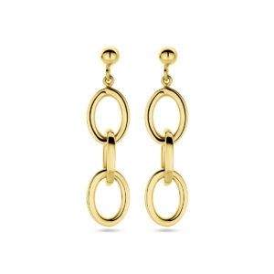 oorhangers schakel 36,5 mm 14K geelgoud