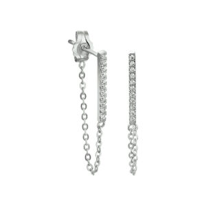 oorhangers zirkonia zilver gerhodineerd