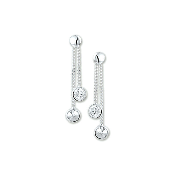 oorhangers zirkonia zilver gerhodineerd