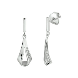 oorhangers zirkonia zilver gerhodineerd