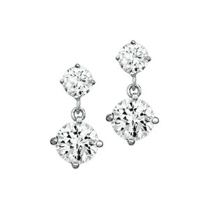 oorhangers zirkonia zilver gerhodineerd