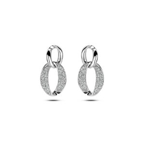 oorhangers zirkonia zilver gerhodineerd