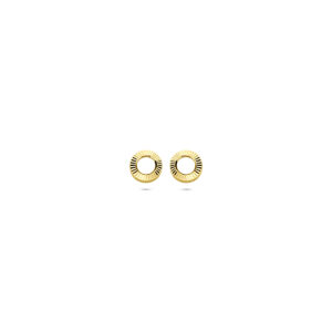 oorknoppen gediamanteerd 4,5 mm 14K geelgoud