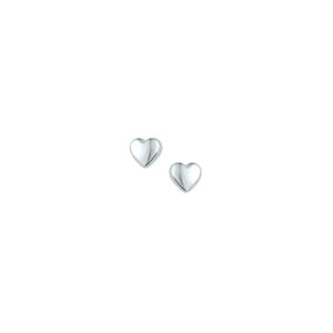 oorknoppen hart zilver gerhodineerd